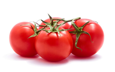 Tomato isolated on white background. 