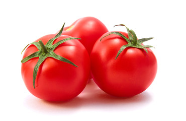 Tomato isolated on white background. 