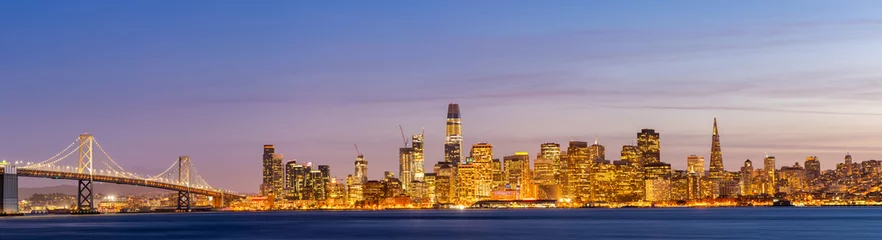 Foto op Canvas Skyline van het centrum van San Francisco © vichie81