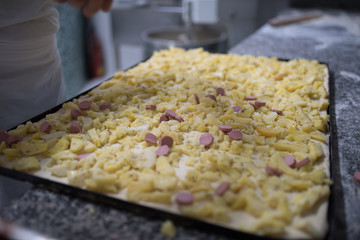 generic photos of Italian pizza preparation