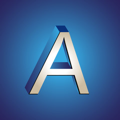 logotypeA/On the drawing, the logo of the letter A, the brand of the company marked with the letter A, graphic design set of the letter of the icon A element 