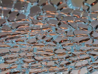abstract cracked glass