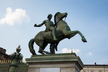 Fototapeta premium Statue of Castore in Turin - Italy