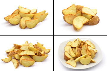ćwiartki ziemniaków pieczone