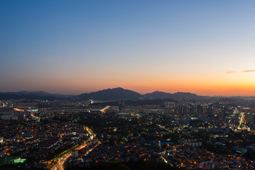 Seoul at sunset