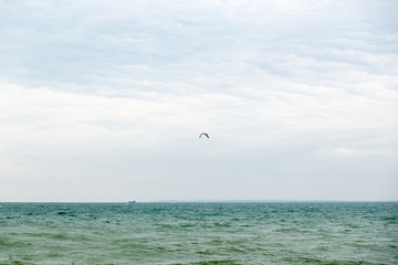 black sea with cloudy sky