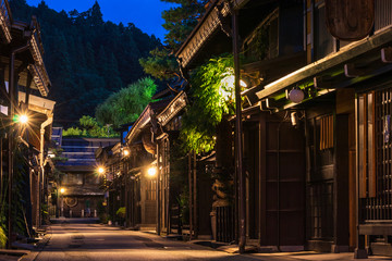 飛騨高山　古い町並　夜景