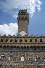 Fototapeta premium Firenze, Italy - June 21, 2018 : View of Palazzo Vecchio (palazzo della Signoria)
