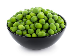 lotus seed in bowl isolated on white background