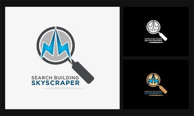 search building skyscraper logo