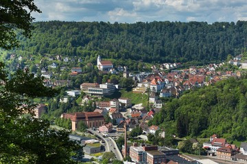 Panorama der Stadt Oberndorf am Neckar