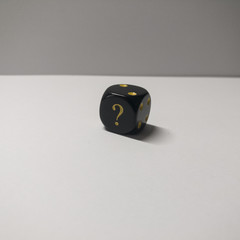 Question mark black dice
