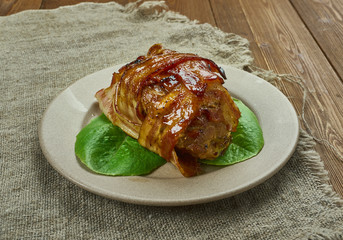 Apricot Glazed Bacon Wrapped Cajun Pork Tenderloin