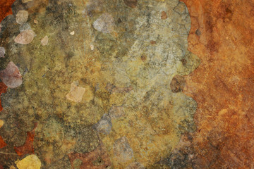 Grunge & rough. Shape, canvas, drawing & color.