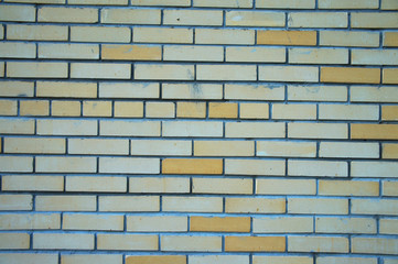 Obraz premium brick white and yellow wall