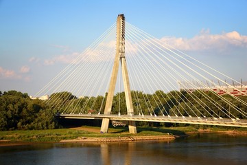 Fototapeta na wymiar Vistula River bridge