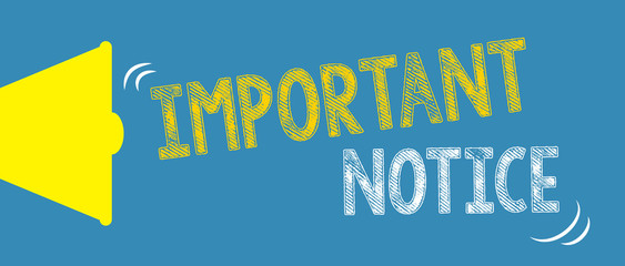 Important notice.