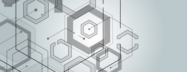 Abstract geometric background with gexagon shapes