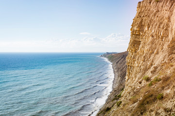 Fototapeta na wymiar rocky coast of the black sea