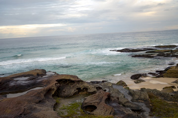 Australian beach front and city bondi beach