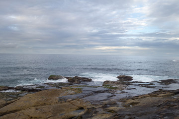 Australian beach front and city bondi beach
