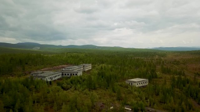Kadykchan ghost town. Siberian ghost town built by gulag prisoners during World War II. Kolyma Magadan region