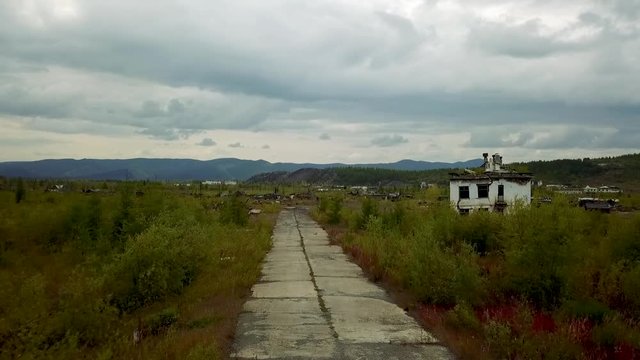 Kadykchan ghost town. Siberian ghost town built by gulag prisoners during World War II. Kolyma Magadan region