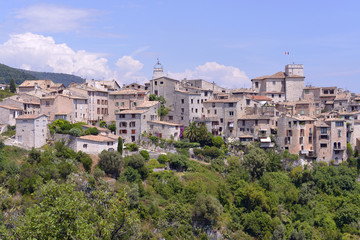 Fototapeta na wymiar Village of Tourrettes-sur-Loup, a commune in the Alpes-Maritimes department in southeastern France