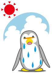 汗ダラダラ　ペンギン