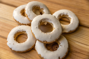 aniseed rolls on wooden table