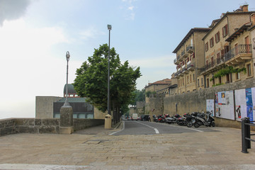 Streets of San Marino on the top of Monte Titano