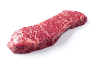 Raw striploin steak