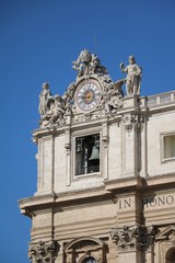 Details of St. Peter's Basilica in Vatican City, Rome Italy