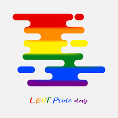 LGBT pride color flag banner. Rainbow color. LGBT flag against homosexual.