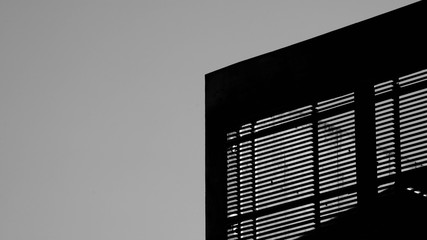 silhouette of a building structure - monochrome