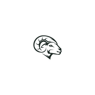 Ram logo minimalist modern graphic download template illustration