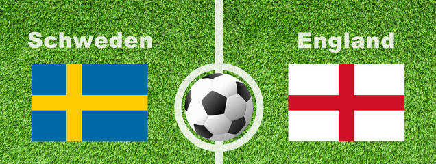 Fußball Viertelfinale - Schweden gegen England