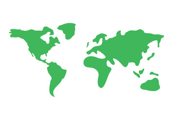 world map icon over white background, vector illustration
