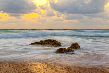 Obraz na płótnie Canvas Sunset sea landscape.