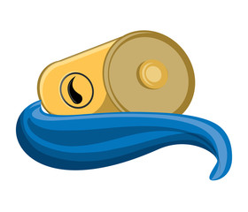 oil Barrel icon over white background, vector illustration