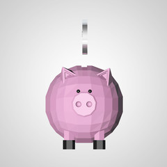 Piggy bank 3d