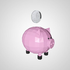 Piggy bank 3d