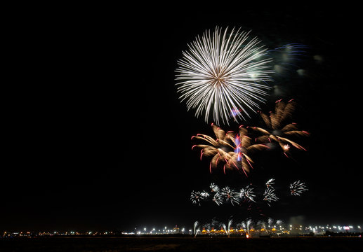 Fireworks on the occasion of Bahrain National Day