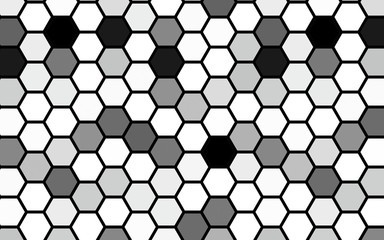Black honeycomb with a gradient color. Isometric geometry. 3D illustration