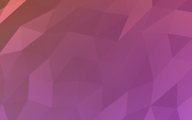 Abstract triangle geometrical pink background. Geometric origami style with gradient. 3D illustration