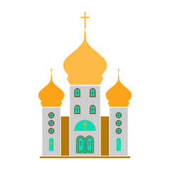 vector church building illustration. church architecture icon
