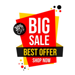 Modern sale vector banner