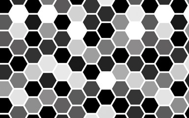 White honeycomb with a gradient color. Isometric geometry. 3D illustration