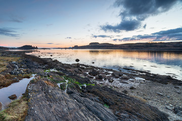 Sunset at Loch Linnhe in Scotland