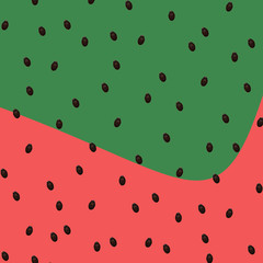 watermelon color background with black seeds, minimal pop style, summer mood